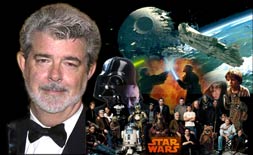 Collage la guerra de las galaxias George Lucas