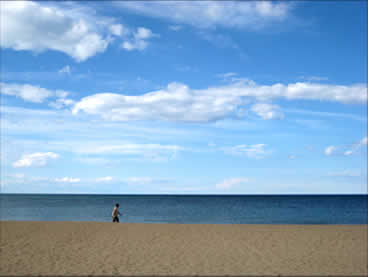 Paseando en la playa